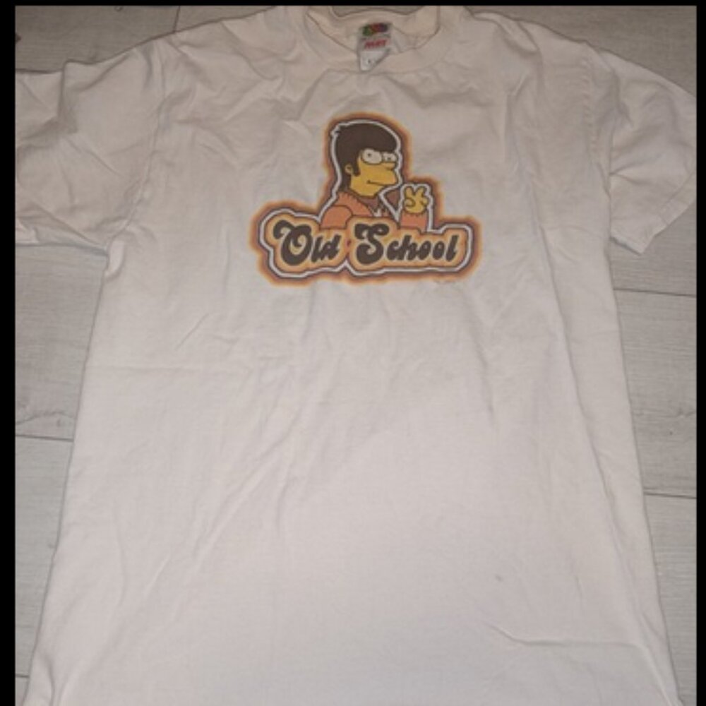 Vintage Y2K Simpsons Old School Young Homer Simpson T Shirt Mens M